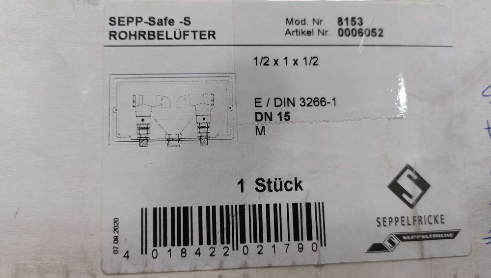 Supapă automată de aerisire anti-zgomot și anti-miros - Seppelfricke