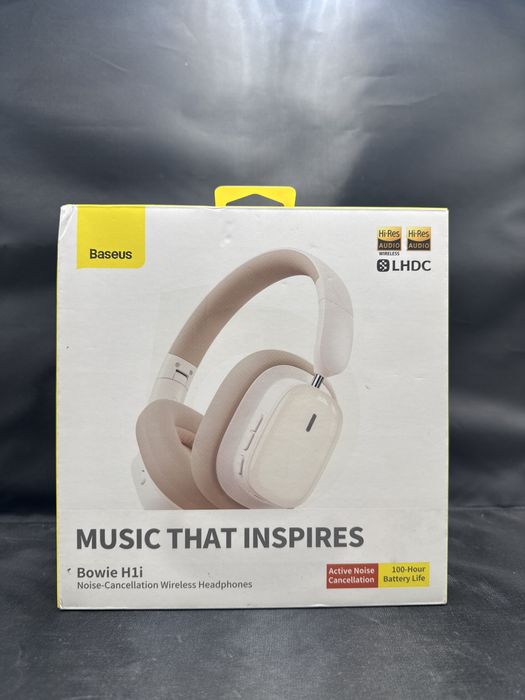 Baseus Bowie H1i noise cancelling wireless headset Cream