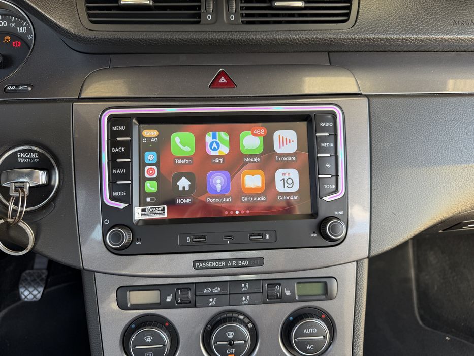 Navigatie cu lumini ambientale VW Sear Skoda - Carplay si Android Auto Wireless