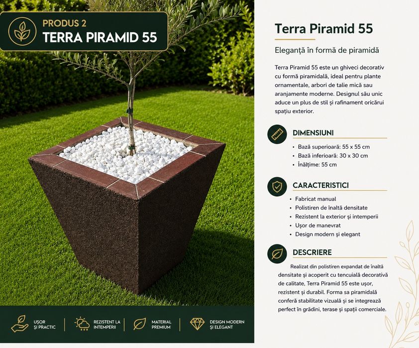 Jardiniere și Ghivece Premium realizate manual