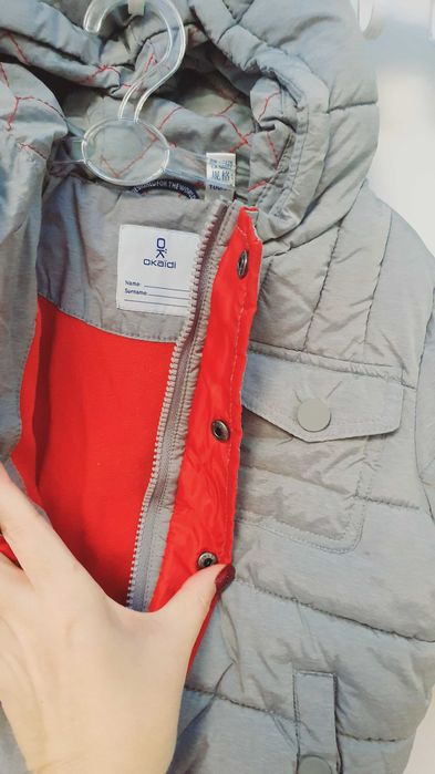 Детско яке Okaidi размер 98 и зимна шапка Okaidi