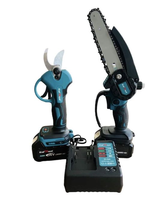 2вl Акумулаторна Безчеткова Лозарска Ножица и Резачка 36V 8AH