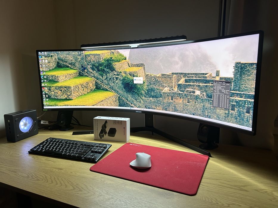 Мини PC GMKtec (Ryzen 7 H 255 / 32GB DDR5) + 49" Samsung Odyssey G9 + Бюро + Logitech MX Master 4S