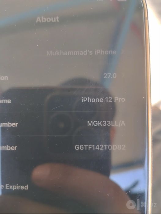 Iphone 12 pro 128 talik 71 yomks face yo tru bor orqa shishasi singan