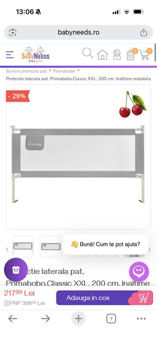 Protectie laterala pentru pat