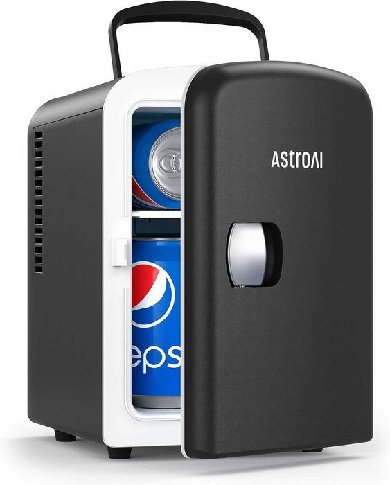 Mini frigider AstroAI, frigider termoelectric portabil de 4 litri/6 canistre AC/DC pentru îngrijirea pielii, băuturi, alimente, casă, birou .