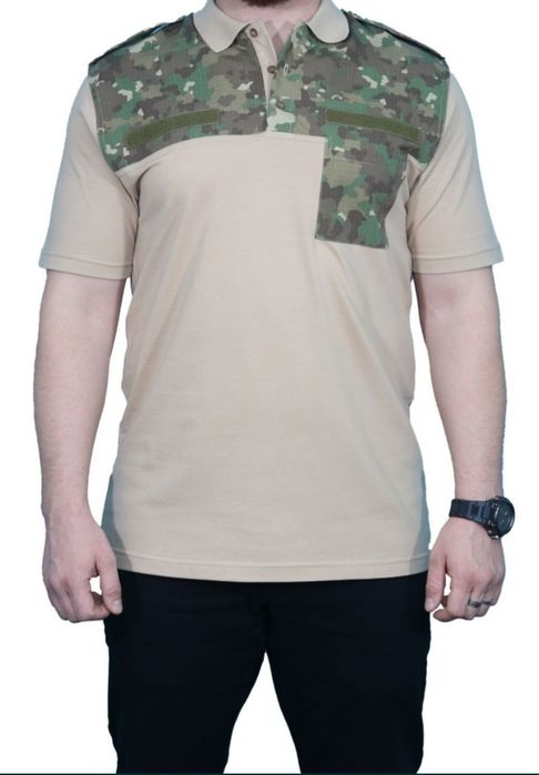 Bluza maneca lunga combat Polo camuflaj