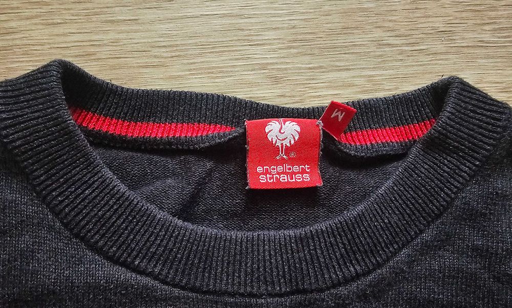 Pulover subțire Engelbert Strauss, mărimea M, culoarea gri Anthracite.