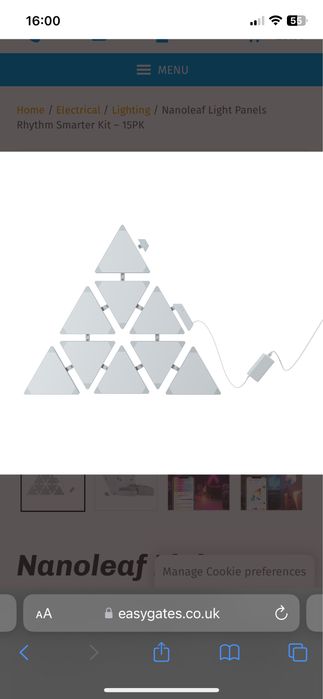 Комплект смарт осветление: Nanoleaf Lines и Nanoleaf Light Panels Rhythm (15 панела)