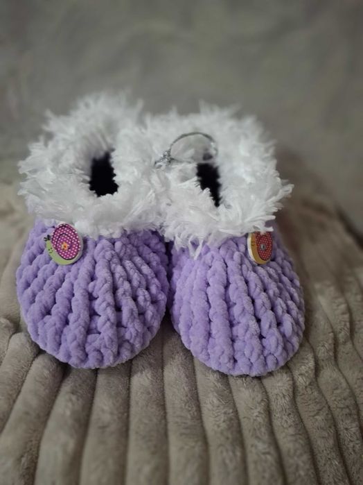 Детски плетени пантофки