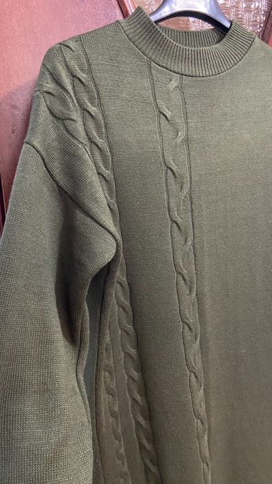 Платье хаки трикотаж