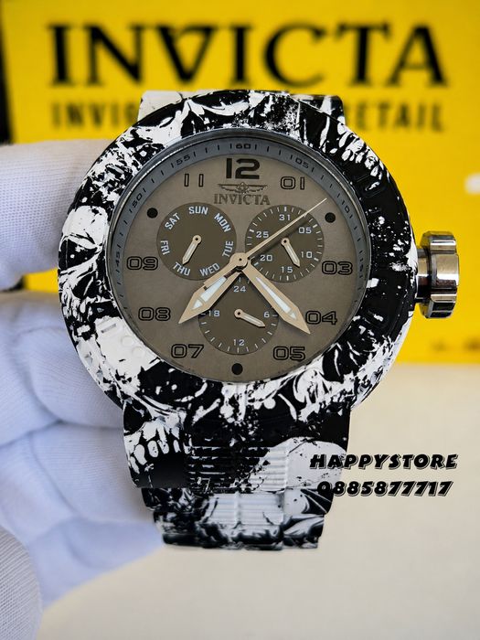 INVICTA Flux white/black 52 mm, Инвикта нов мъжки часовник
