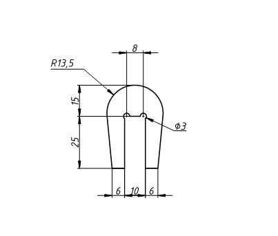 Подситник Профиль резиновый для грохота