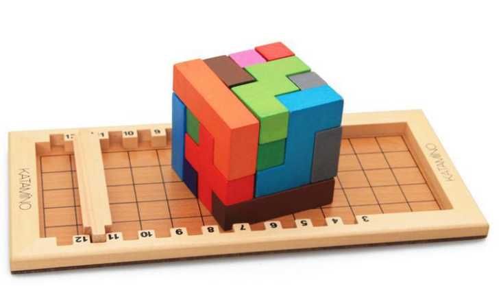 Разграфен модел KATAMINO  Катамино пентамино дървена логическа игра