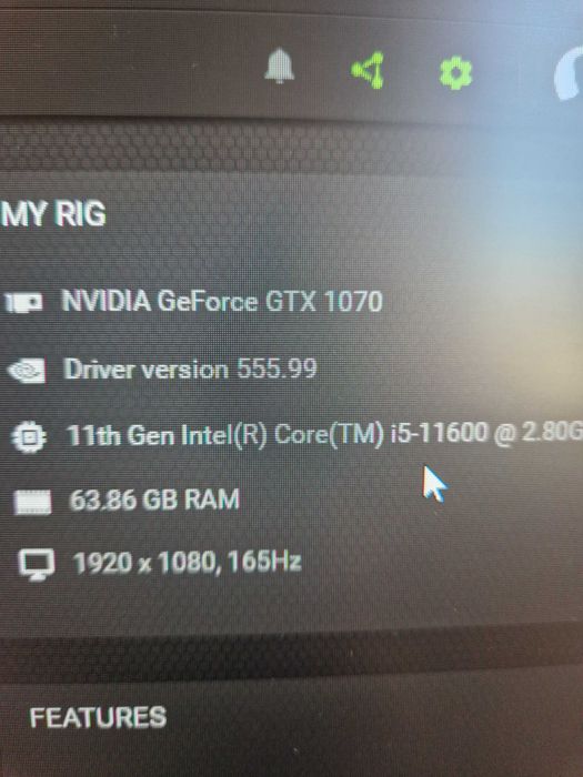 PC-  NVIDIA GeForce GTX 1070 /  I5 11600 2.8 / 16 GB RAM