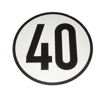 Стикери за скорост от 25 до 100 км. за трактори и камиони.