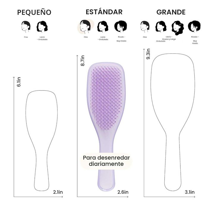 Четка за коса Tangle Teezer Ultimate Detangler за боядисана, фина и тънка коса, лилава