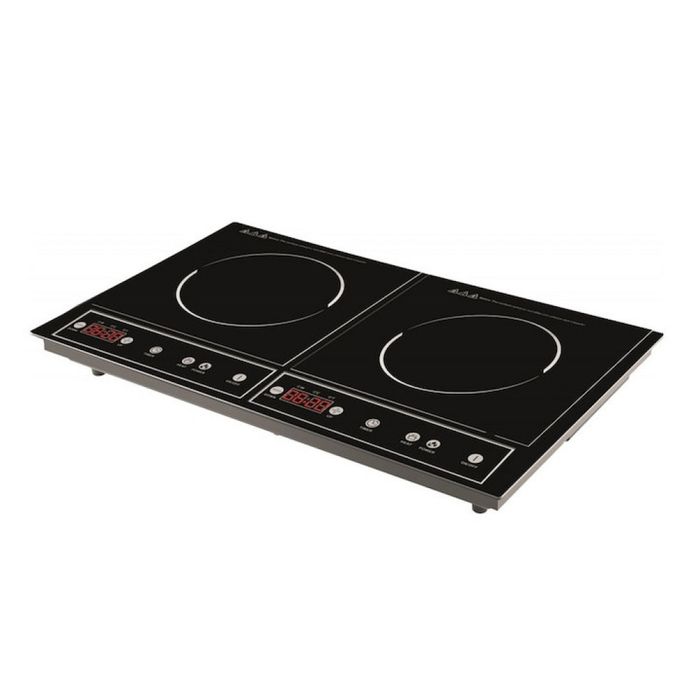 Двоен индукционен котлон Royalty Line RL-DIP4000.2 - 1400W+2000W, 80°C- 270°C, Кристална плоча, Таймер, LED