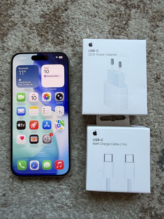 iPhone 15 Pro 90% baterie, Titanium