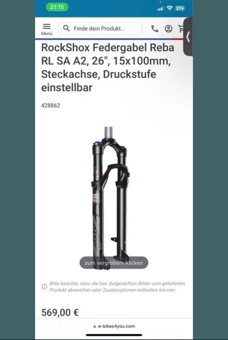 Vând furca bicicleta RockShox 26