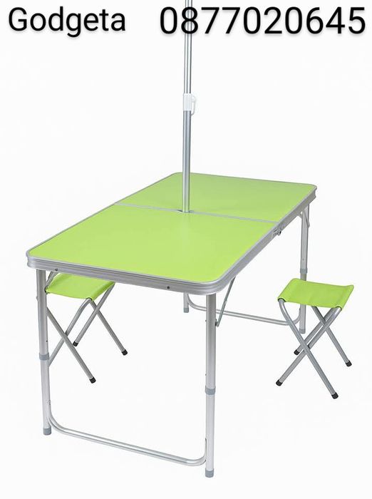 Къмпинг маса с 4 броя стола Це
