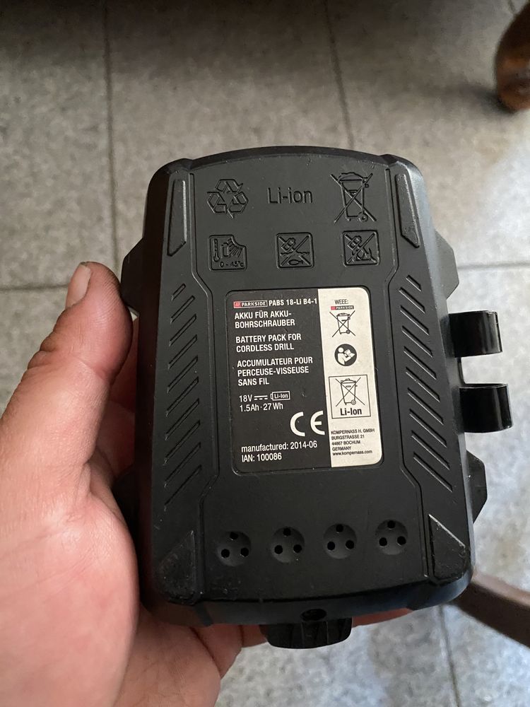 Parkside 18v 1.5 ah battery online charger