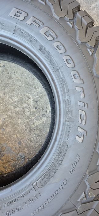 4 anvelope M+S ca noi BFGoodrich All-Terrain 265/75/16,dot 2021.Pretul este pe bucata.