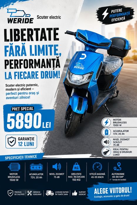 SCUTER ELECTRIC Werige 72v 20ah
