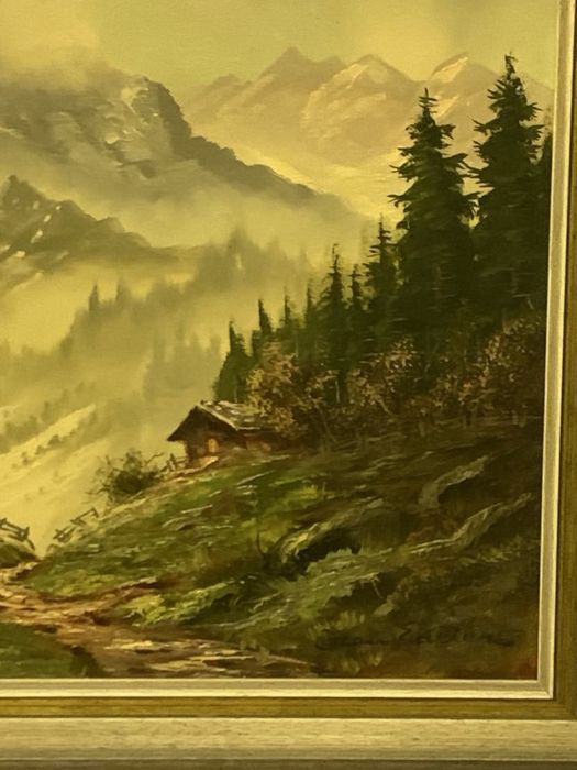 Голяма антикварна картина 91,5 см./ 72 см.