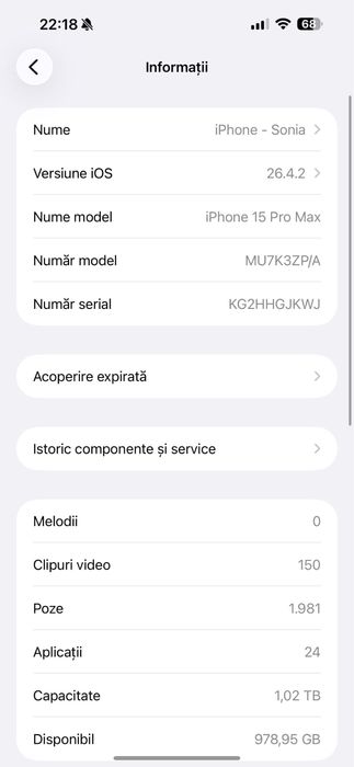 Iphone 15 pro max 1 tb