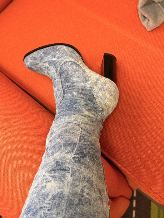 Cizme dama din denim