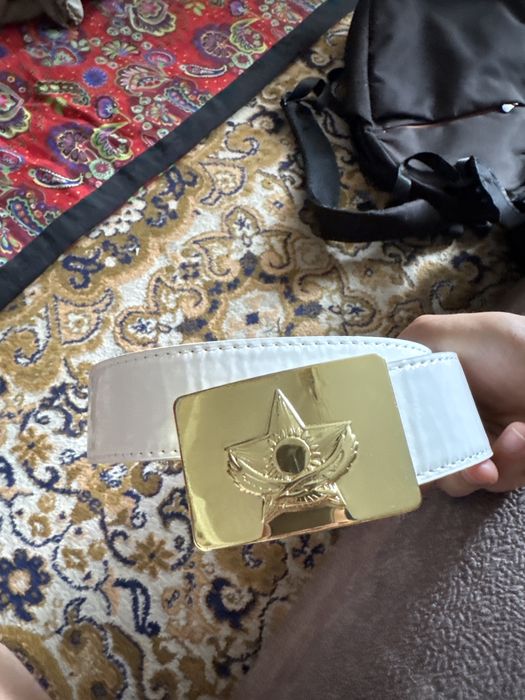 Белый ремень военный