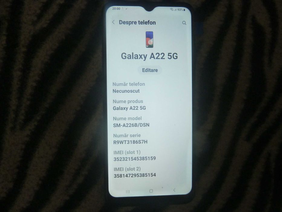 telefon samsung A22,dual sim 5 G,ram 4GB/64GB,arata foarte bine,merge foarte bine