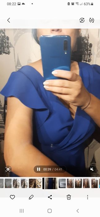Rochie satin, lunga de ocazie