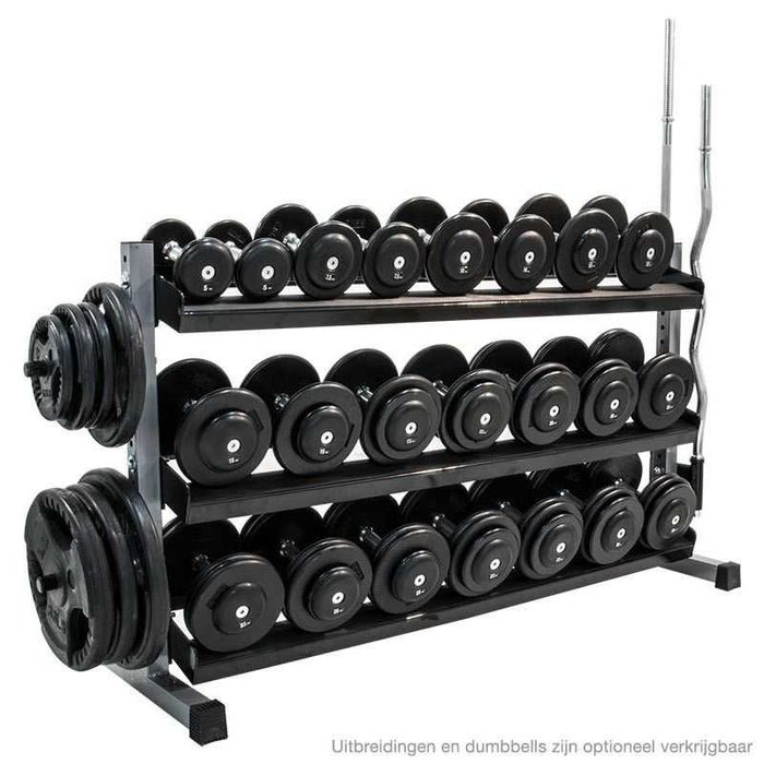 Стойка за Дъмбели 3 нива / 90 см, 120 см, 150 см / Стелаж - Поставка