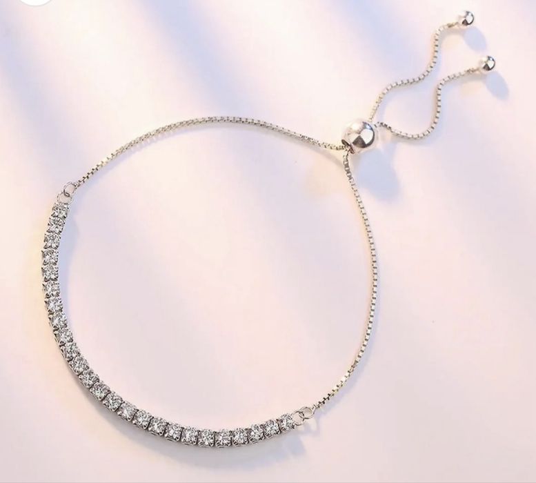 Нова сребърна гривна с циркониеви камъни KARLEN