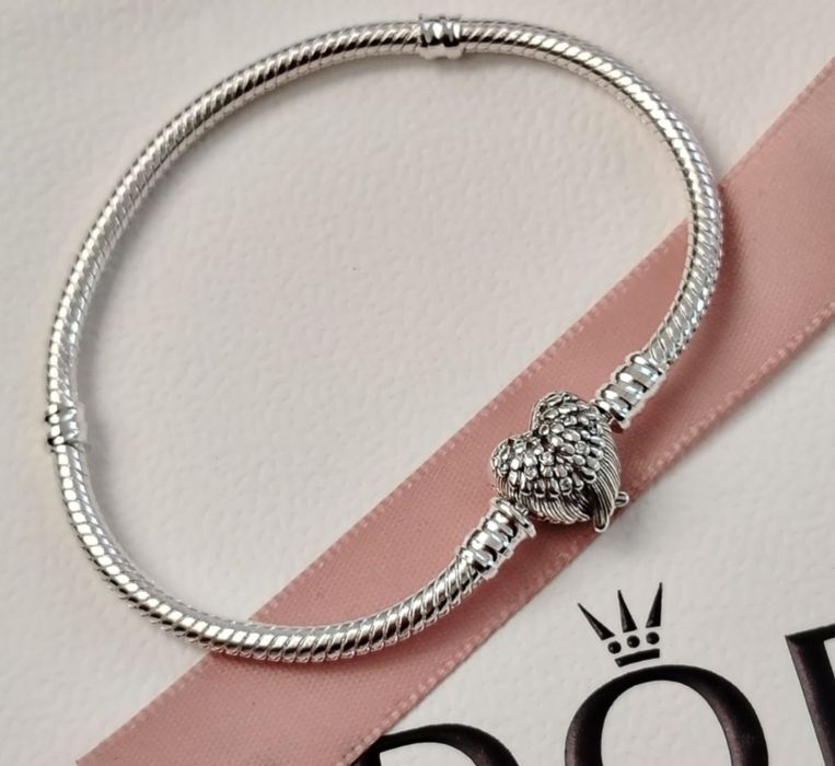 Brățara Nouă Pandora Moments Heart -Wings silver S925 Ale