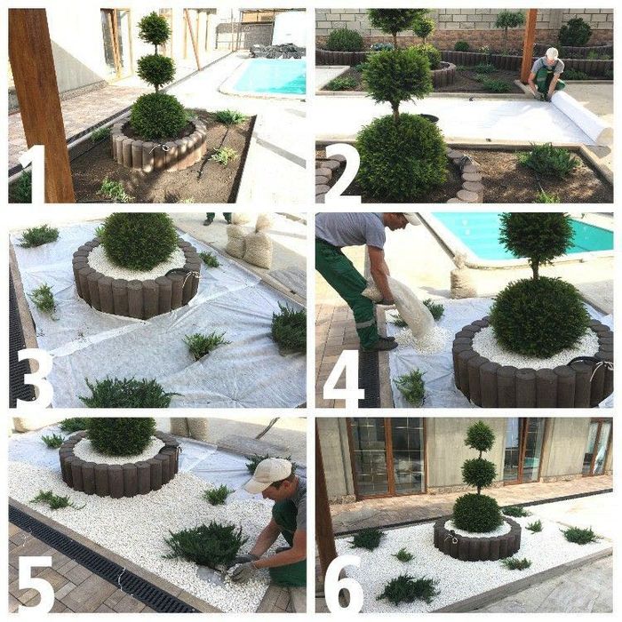 Белая галька для сада со склада в городе Шымкент