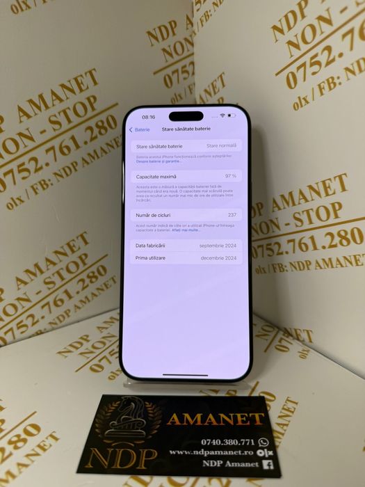 NDP Amanet Braila Iphone 16 Pro Max( 45310)