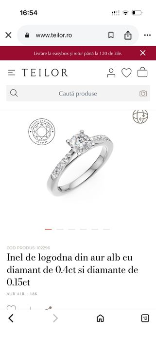 Inel de logodna cu diamant