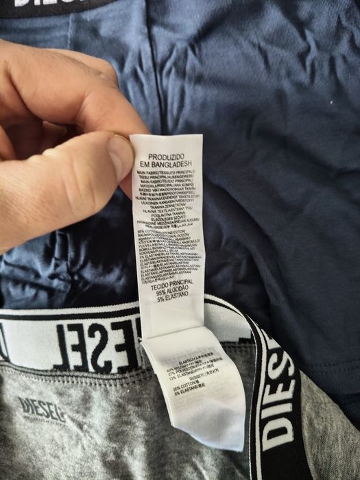 Diesel set 3 boxeri bărbați lungi bleumarin-gri-negru marimea L noi originali