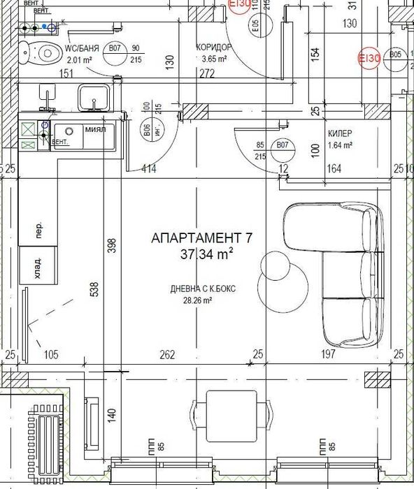 Продава се Едностаен апартамент в Търговище, Вароша - 43 кв.м за 1508 €/кв.м - Снимка #2