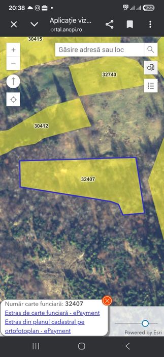 Livadă meri/nuci , extravilan, Cacica -72 ari, variante auto