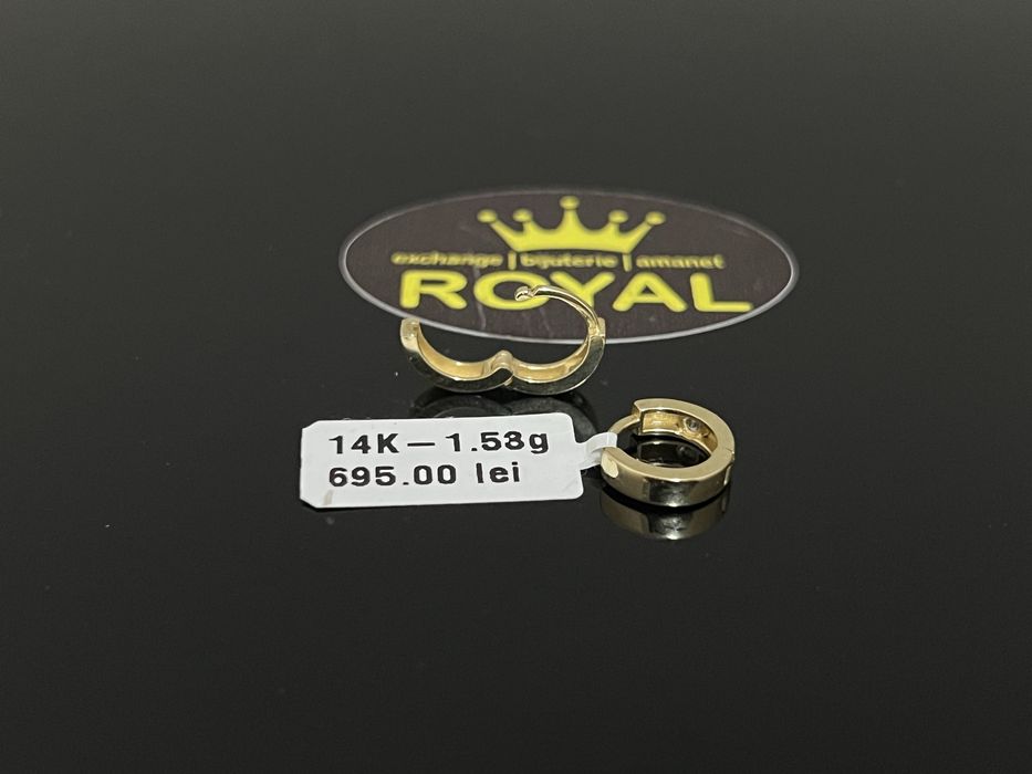 Bijuteria Royal CB : Cercei copil aur 14k 585  1,53 gr