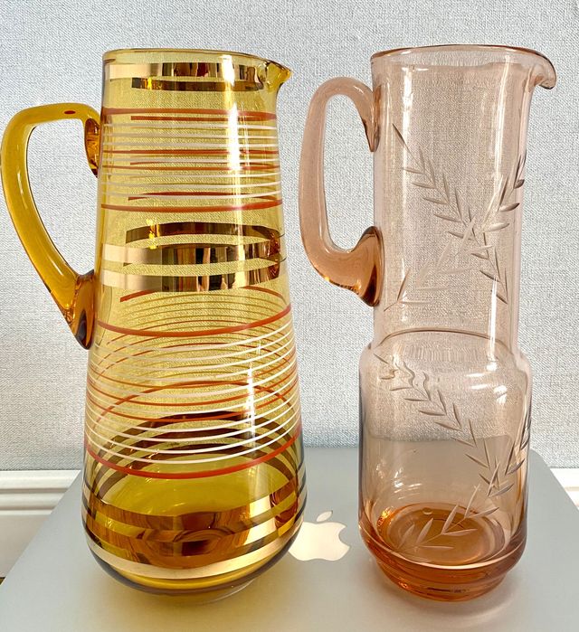 Кувшины графины молочное стекло хрусталь винтаж