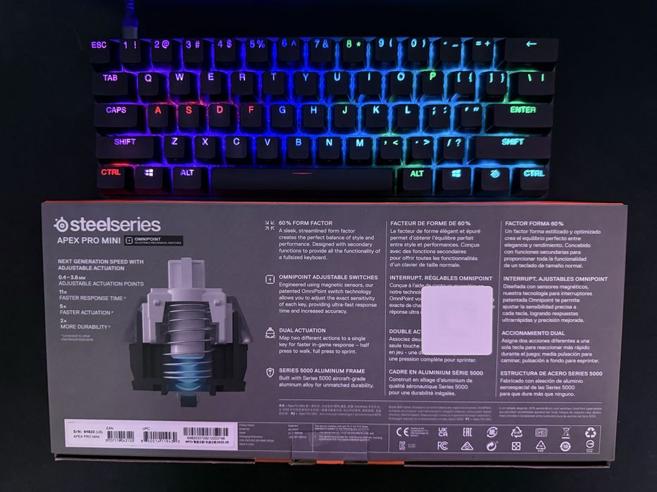 Клавиатура Steelseries Apex Pro Mini Като Нова