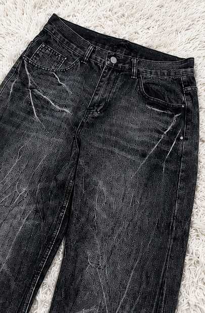 Blugi Negri Flared cu Efect Faded