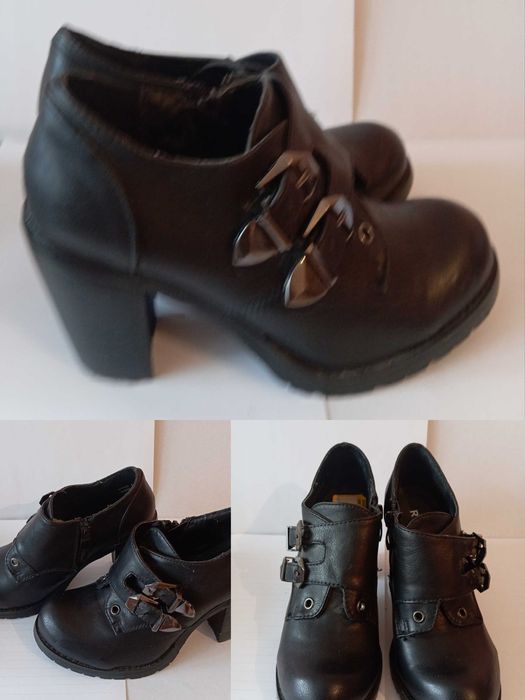 Туфли черные бархатные