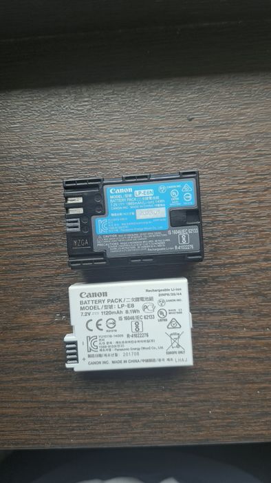 оригинальных аккумулятора Canon — LP-E6N и LP-E8