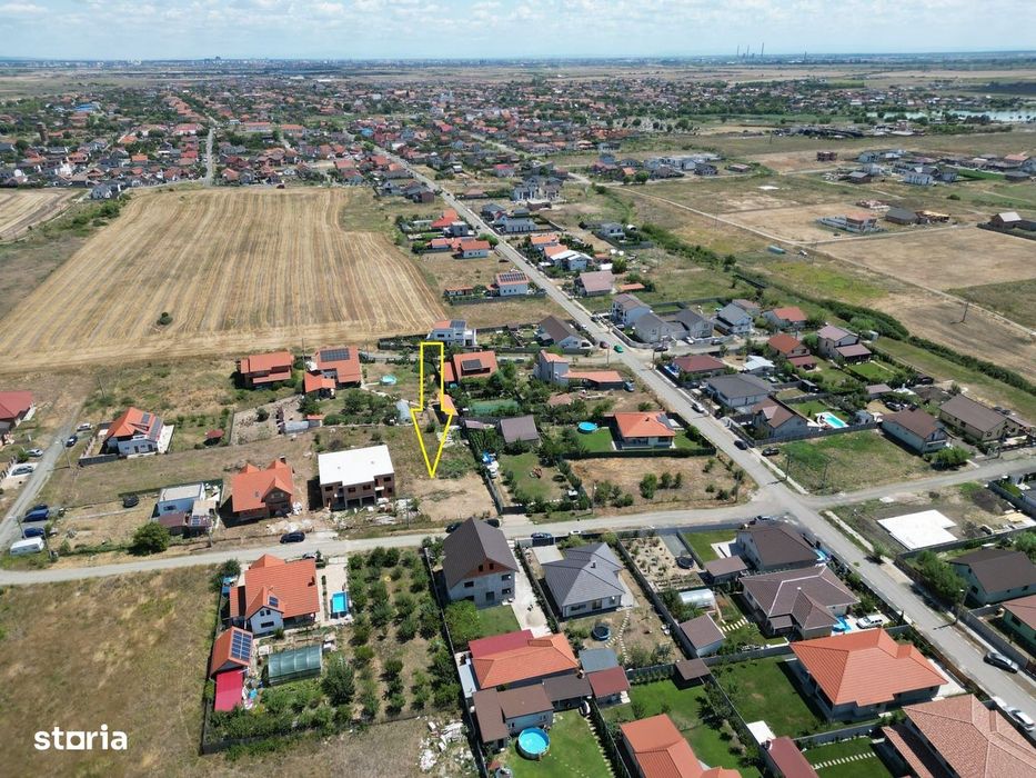 Teren edificabil 933 mp, front stradal 21 m – Sacalaz, la 15 minute de
